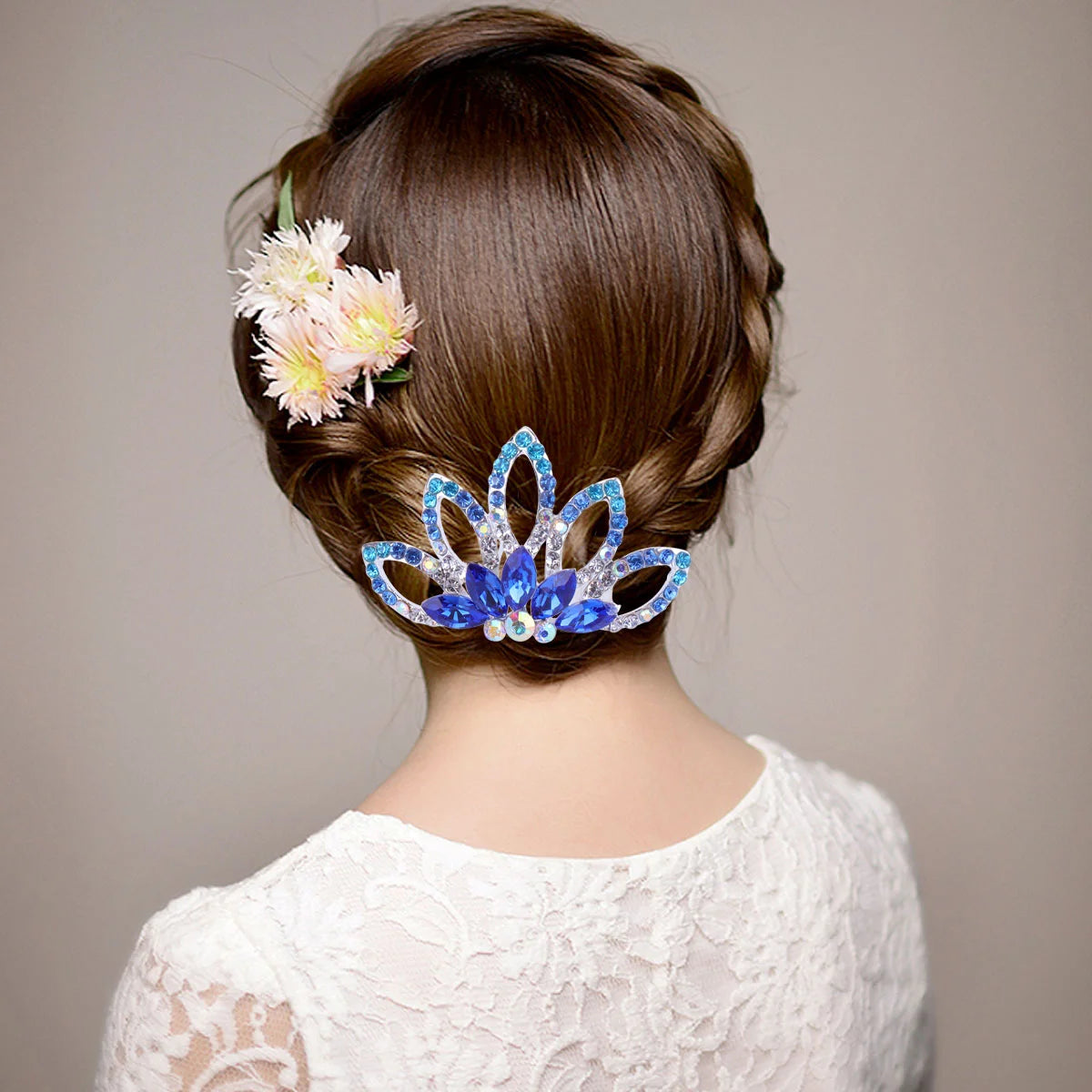 Women Hair Comb Bridal Headdress Ribbon Hairpin Bride Insert Wedding Miss Ribbons