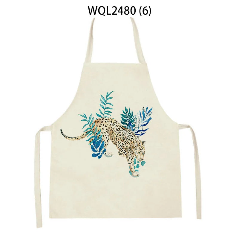 Kitchen Aprons for Women Linen Bibs Household Cleaning Apron Home Waterproof Chefs Cooking Baking Apron for Child