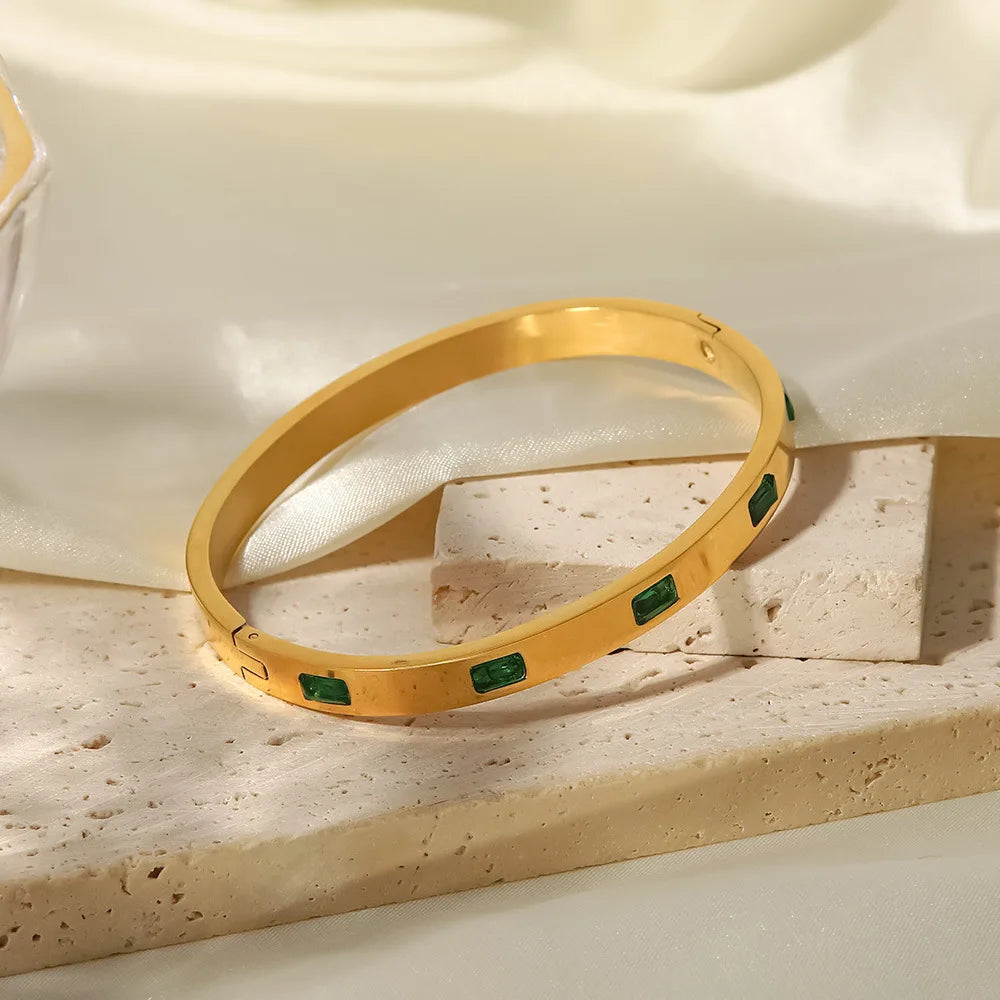 Fashion Punk Cuff Bangles For Women Dainty Zircon Inlaid Bohemia Indian Bracelets & Bangles Women's Female Cute Ladies Jewelry