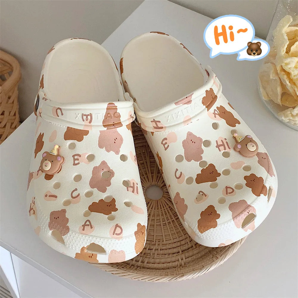 Slippers Casual Summer Women's Shoes Cover Toe Platform Shale Female Beach Slides Luxury Flat Sabot Fashion House Slippers Platf