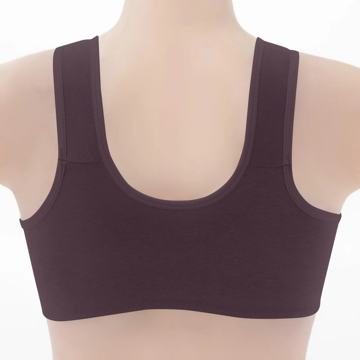 Women Fashion Casual Bra Small Flower Pattern Decor Vest Style Front Buckle Lingerie Lady Elegant Comfortable Daily Underwear