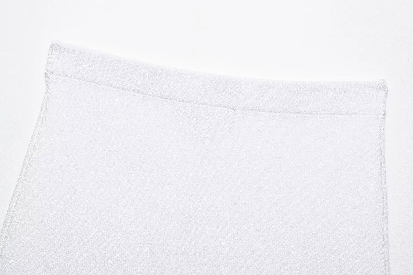 Women's Fashion Elegant Skirt Suit Round Neck Long Sleeve Knitted Sweater Top Elastic Waist Mini Skirt Female Spring Summer New