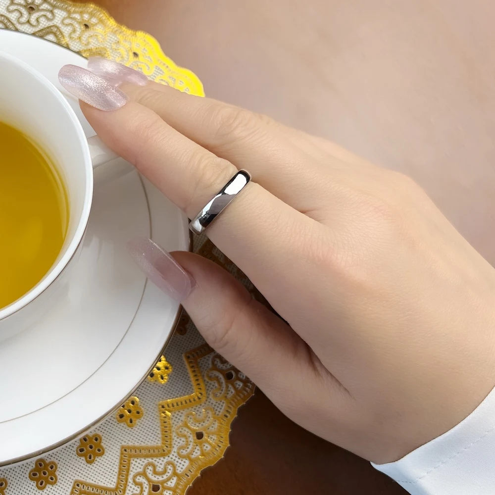 Band Ring  Classic Fine Jewerly For Women Men Lover Autumn Brand New Gift In 925 Sterling Silver