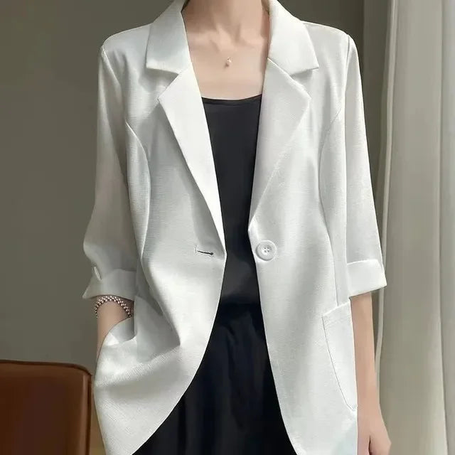Women's Suit 2025 Spring Autumn High Quality Temperament Slim Ladies Outwear Design Sense Ladies Coat