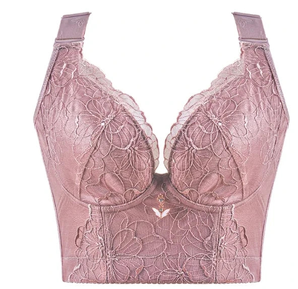 Embroidery Bras for Women Lingerie Sexy Bra Bralette Solid Plus Size Lace Bra Thin Push Up Bra 2024 Fashion CD Cup Backless Bra
