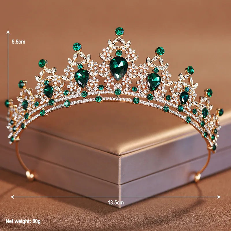 24 colors Bridal Headwear Full Of Sweet Atmosphere Baroque Gold-colour Ladies' Tiaras For Wedding Bride