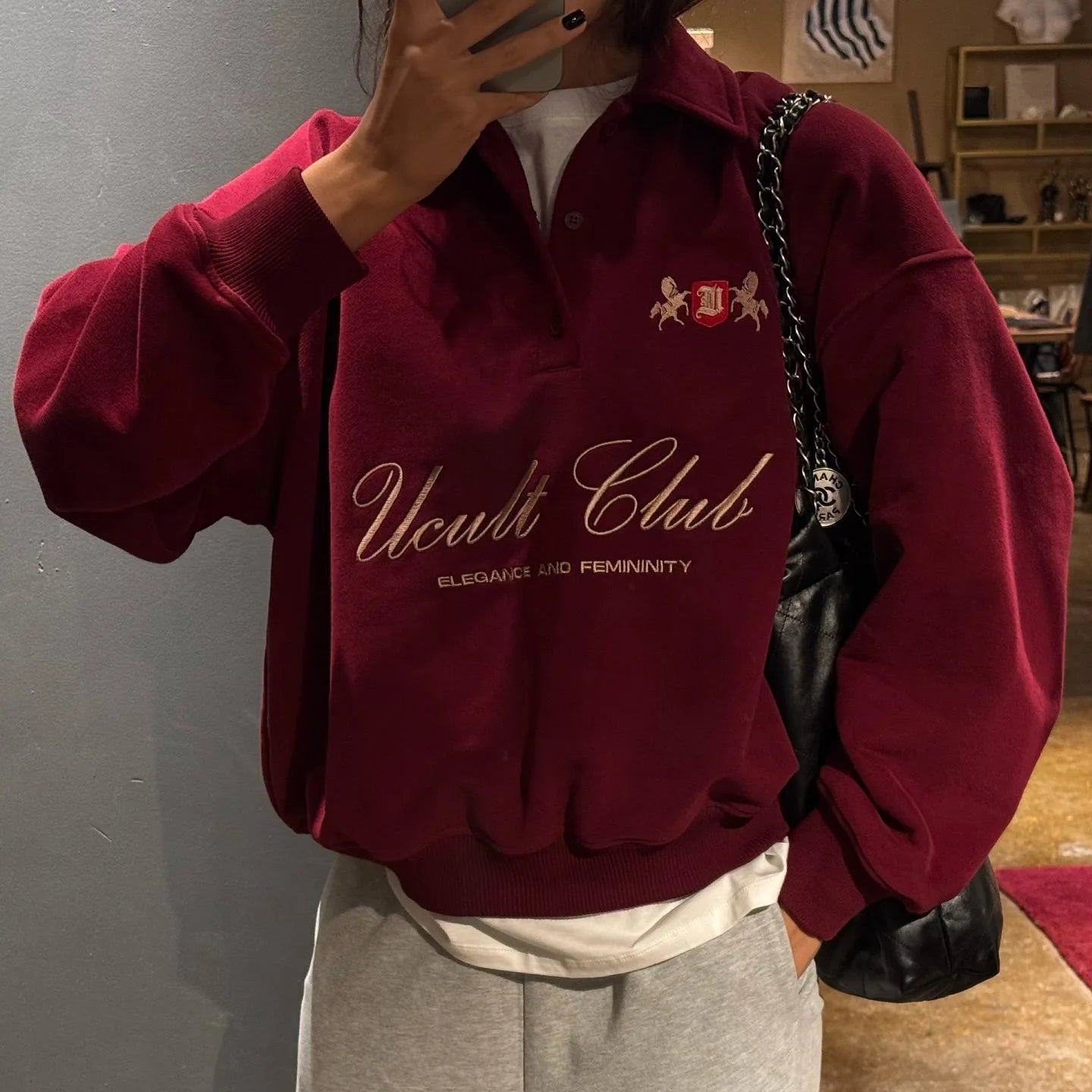 Women's Sweater Versatile Half Zip Sweatshirt 2025 Spring Autumn New  Letter Embroidery Lazy Loose Pullover Top