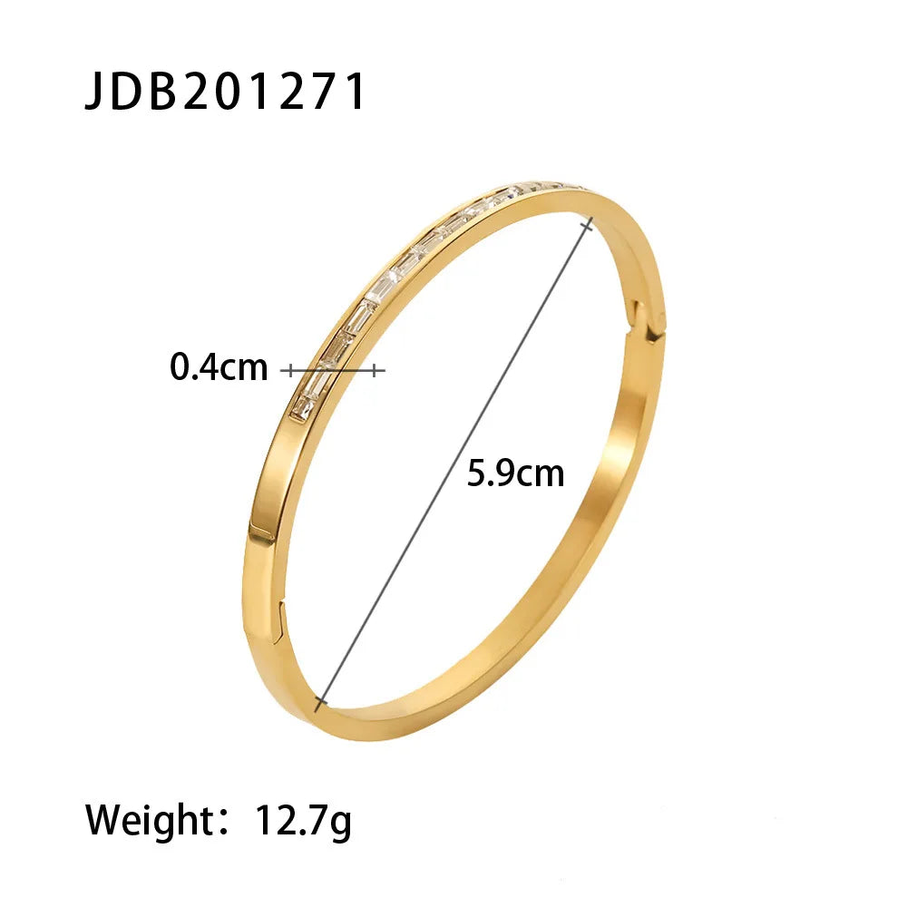 Fashion Punk Cuff Bangles For Women Dainty Zircon Inlaid Bohemia Indian Bracelets & Bangles Women's Female Cute Ladies Jewelry