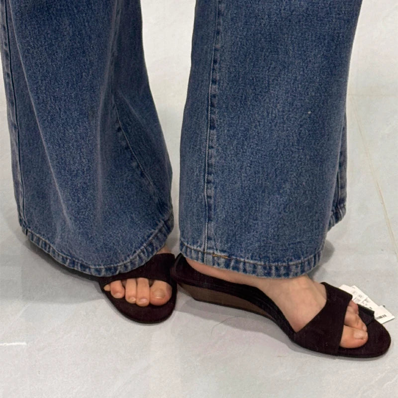 Sandals With Platform For Women Summer 2025 Brand Sandals Luxury Wedge Sandals Platform Sandals Simple Versatile Fashion Sandals