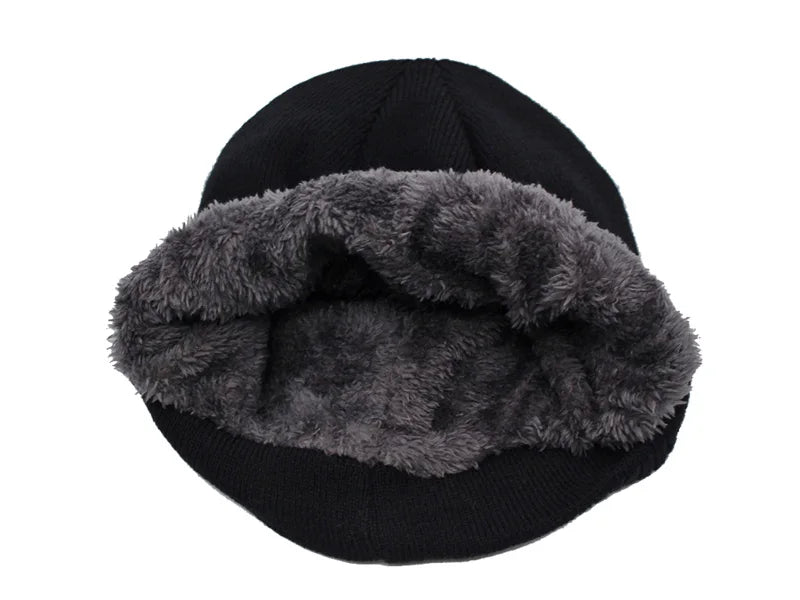 Knitted Hat Men Winter Hats For Women Beanie Hat Cap Fur Skullies Beanies шапка мужская Skull Gorro Bonnet Caps Man