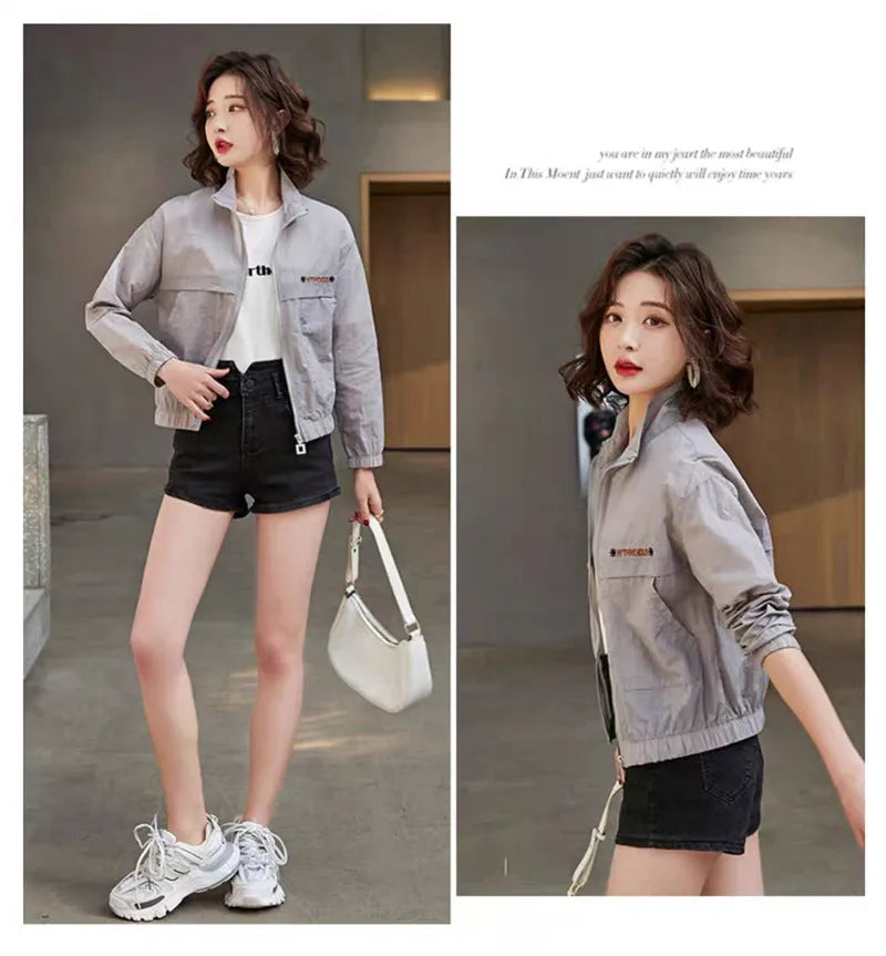 Sunscreen Coat Women's Summer Outerwear Breathable Joker UV Protection Sun-Protective Clothing Jacket Thin 2024 New Female Tops
