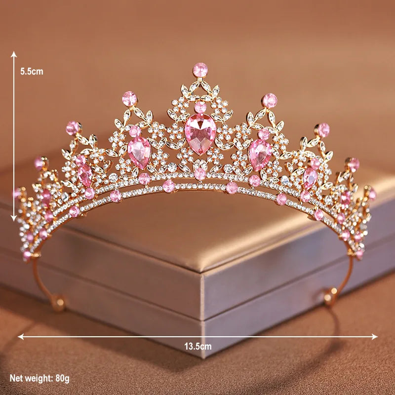 24 colors Bridal Headwear Full Of Sweet Atmosphere Baroque Gold-colour Ladies' Tiaras For Wedding Bride