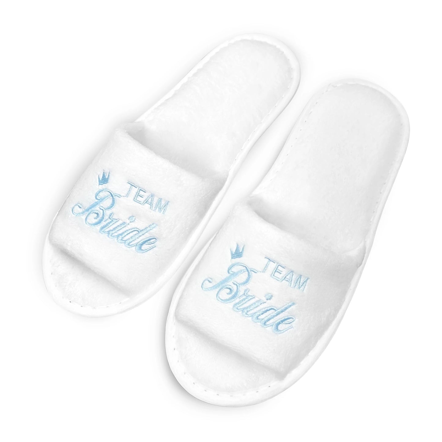 Bridal Party Slippers Set, With Embroidery, Lightweight Cozy Soft Sole Flats, for Brides, Bridesmaids, Guests & Bachelorettes