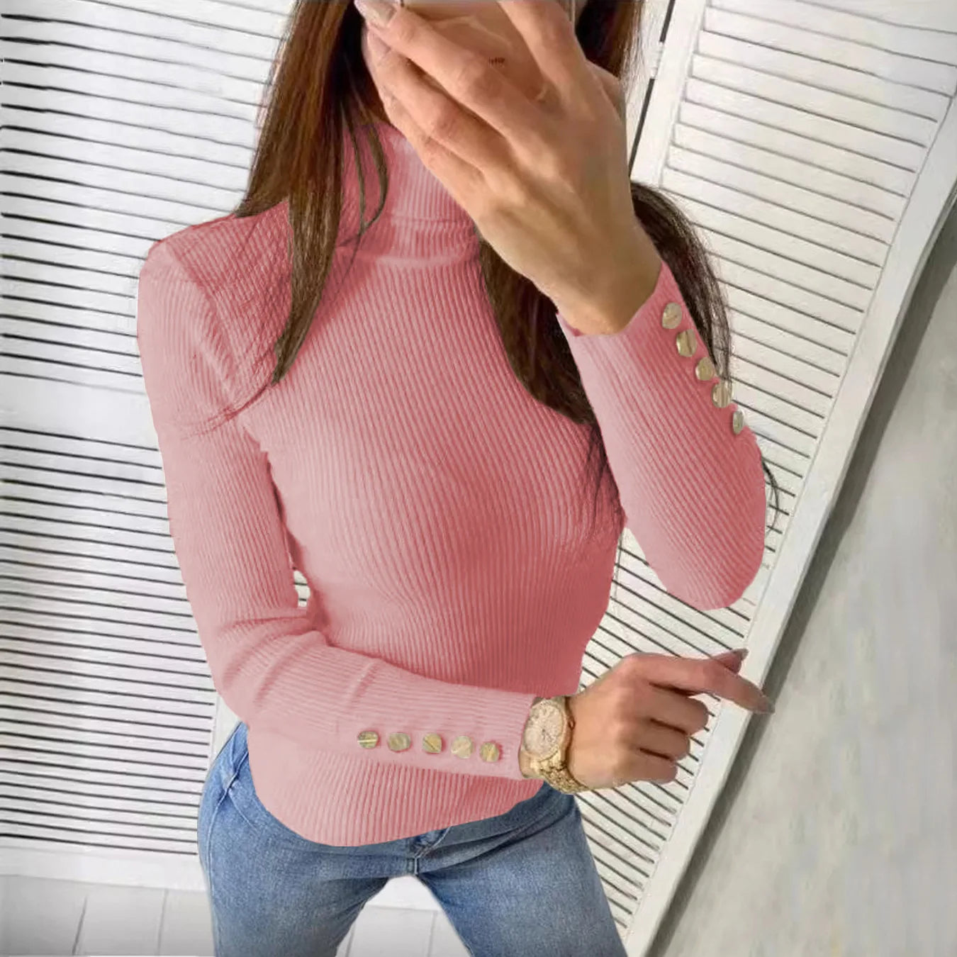Elegant Sweaters Woman Sueter Negro Sueter Feminino Women's Autumn High Neck Pullover Knitted Sweater New  Tops Mujeres Juvenil