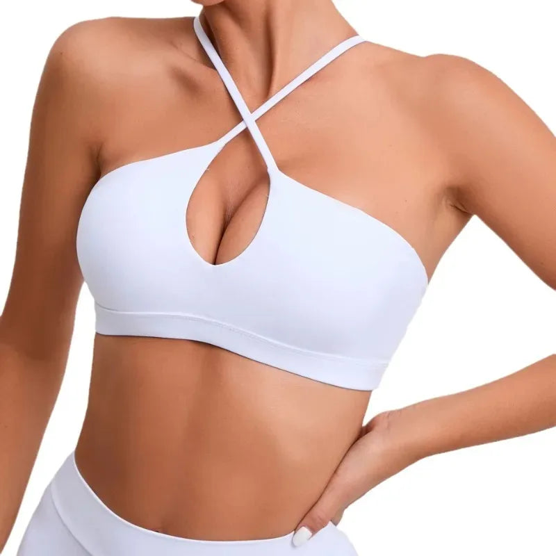 Women's Yoga Bra - Running Cross Back Breathable Naked Feel Sports Fitness Bra  for Yoga Running Gym Top