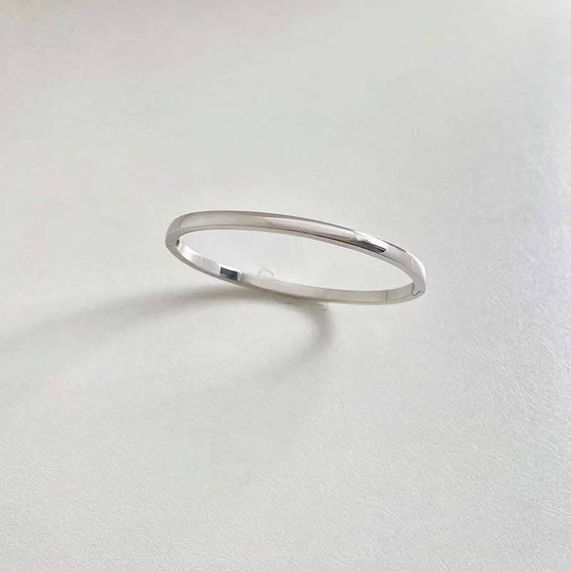 Stainless steel bangles for women minimalist simple bangles stainless steel jewelry new in non tarnish 2024