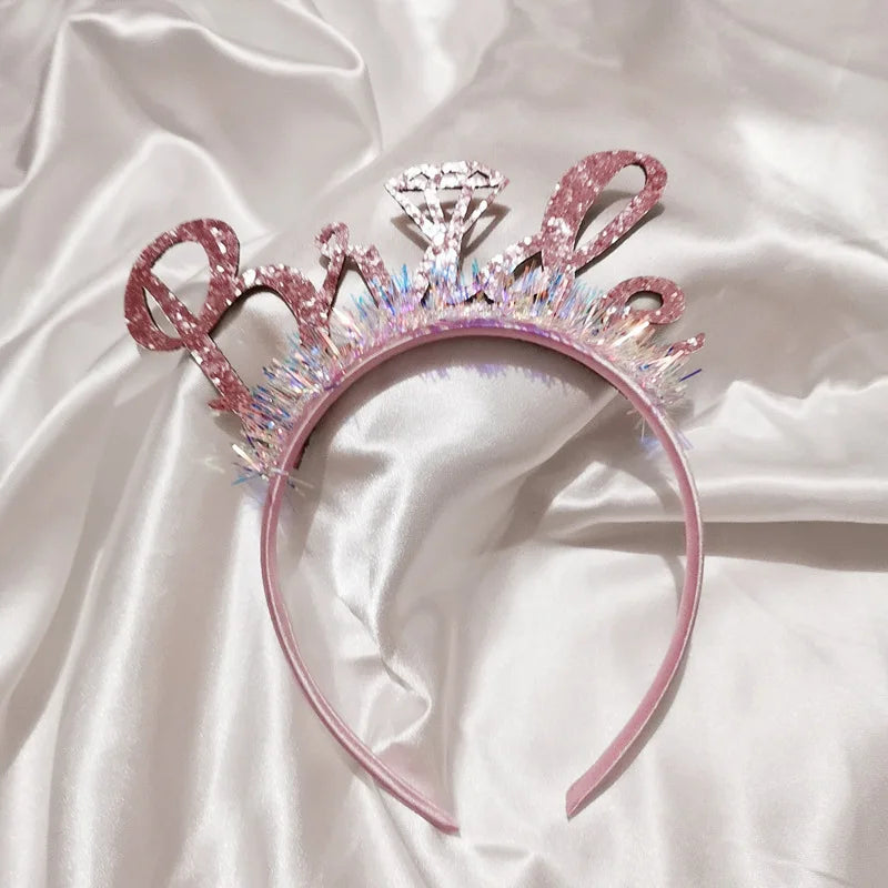 Bride To Be Headband Bach Bachelorette Hen Party Bridal Shower Wedding Engagement Rehearsal Dinner Decoration Party Supplies
