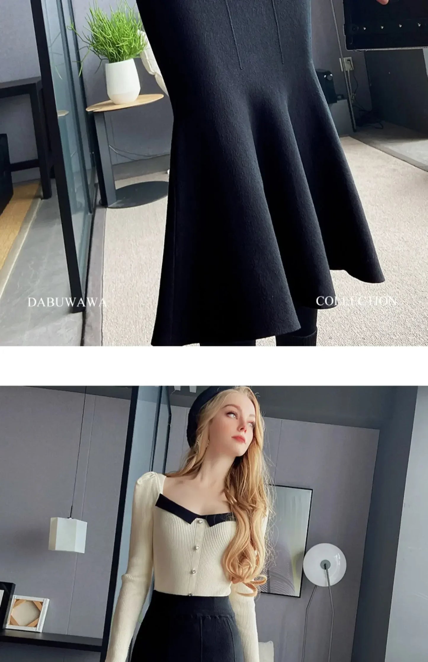 Women's Skirts 2025 Autumn Winter Fashion Knitted Long Skirts for Women Green Vintage Slim Office Lady A-LINE Fishtail Skirt