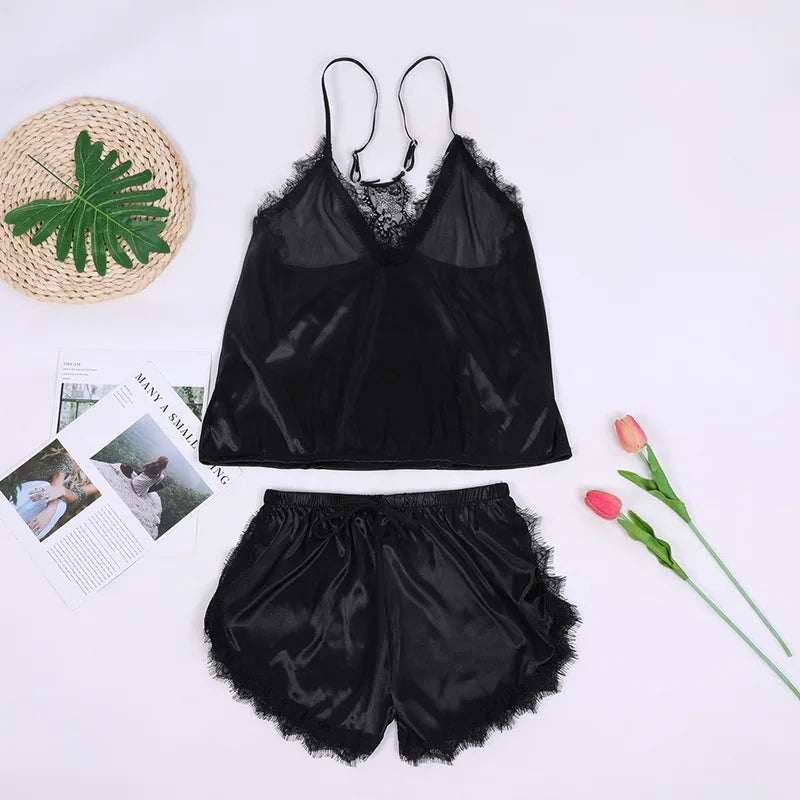 Women's Pajamas Sleepwear Home Clothes Wear for Women Sleep Nightwear Sexy Lingerie 2021 Nightie with Shorts Underwear Nightgown