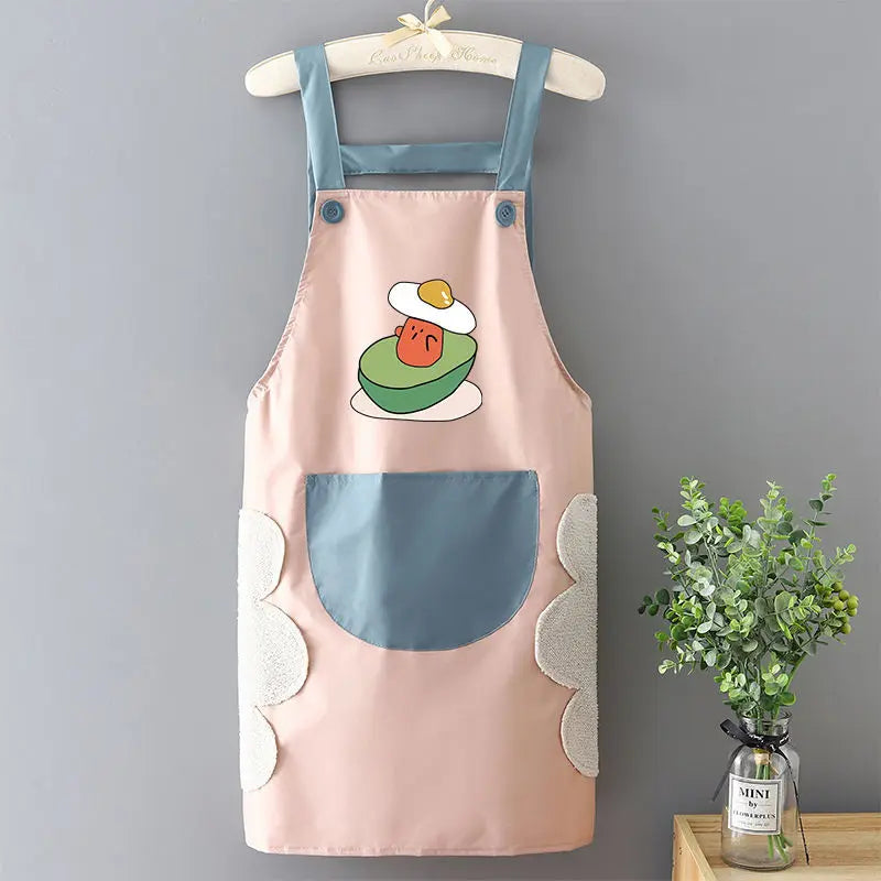 Kitchen Aprons for Woman Men Chef Work Apron for Grill Restaurant Bar Shop Cafes Beauty Nails Studios Uniform Avocado Lemon