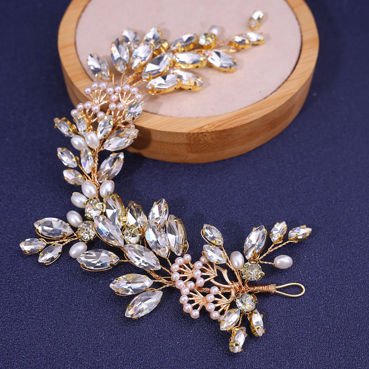 Bridal Wedding Headbands for Women imitation Pearls Handmade Tiaras Hair bands Jewelry Fashion Accessories Prom Pageant