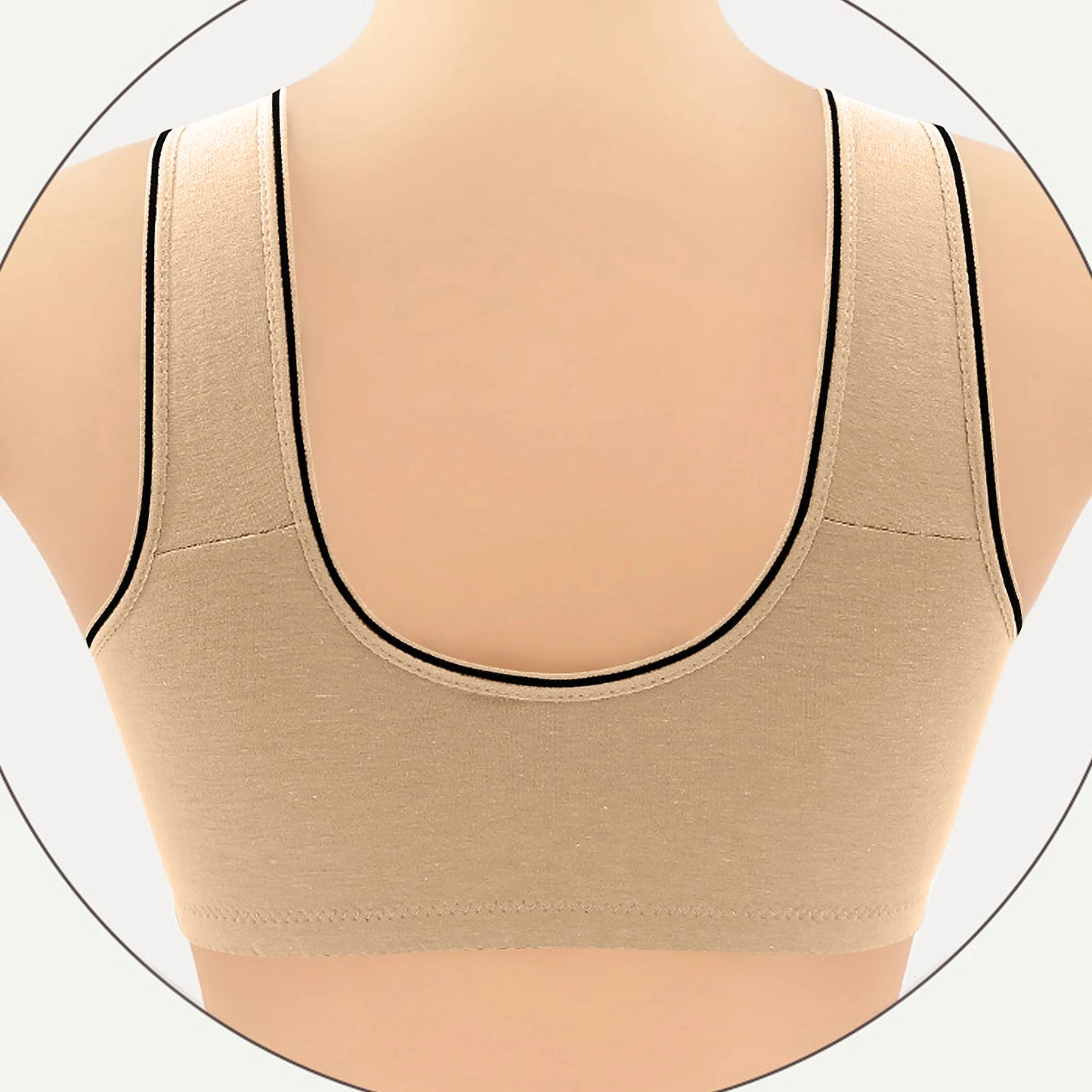 Women'S Front-Clasp Bra Printed Bra Pattern Vest-Style Design Comfortable Without Underwire Suitable Daily Wear All Seasons Home