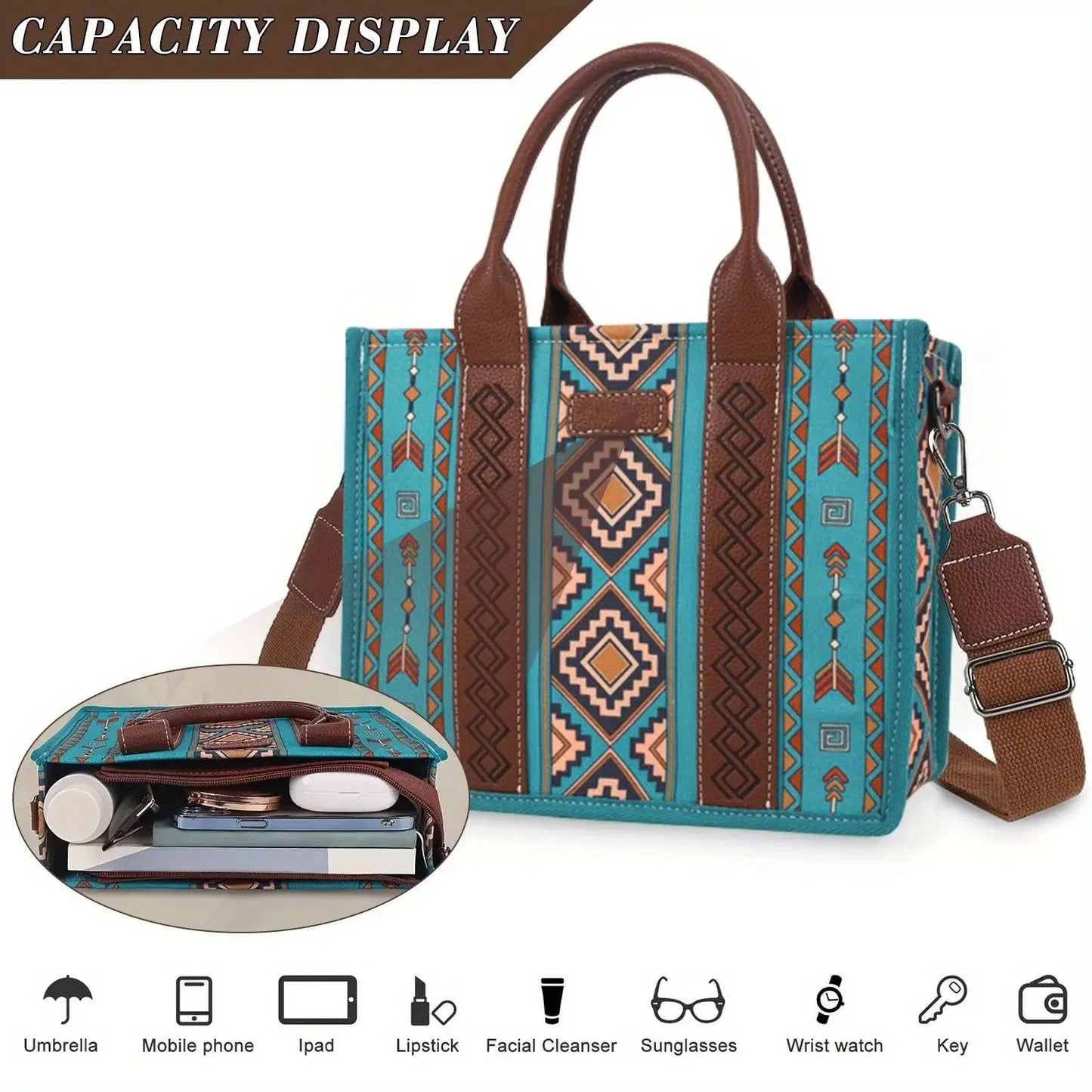 4pcs Lightweight Retro Work Satchel Tote Boho Chic Green Handbags for Women Everyday Use Purse