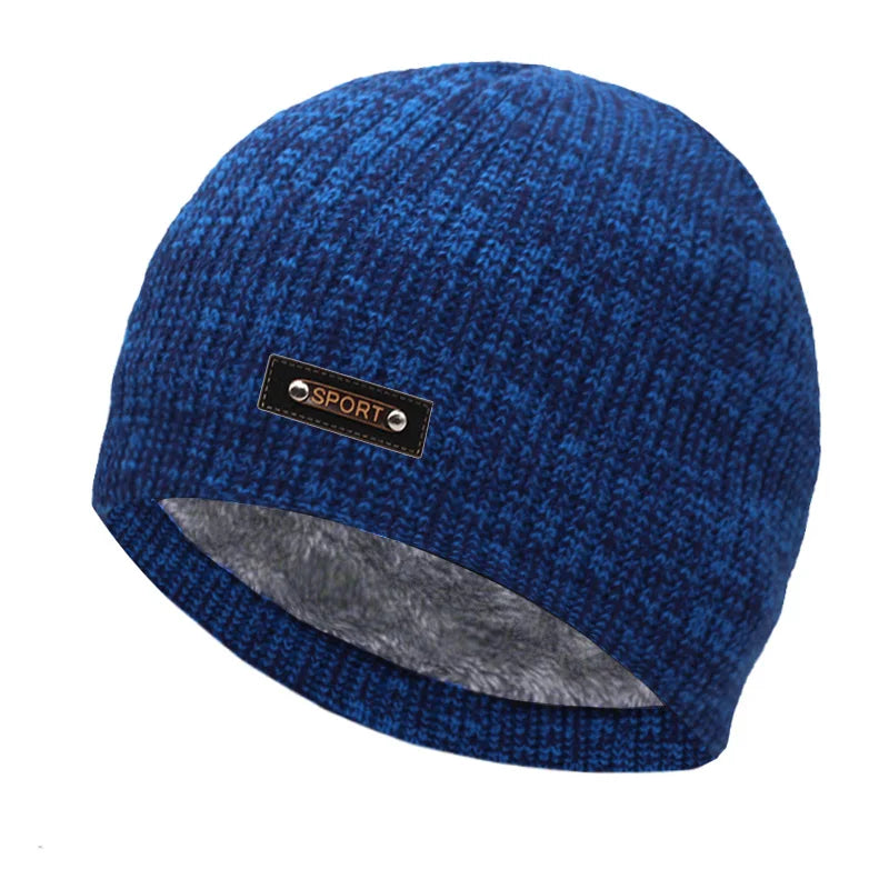 Knitted Hat Men Winter Hats For Women Beanie Hat Cap Fur Skullies Beanies шапка мужская Skull Gorro Bonnet Caps Man
