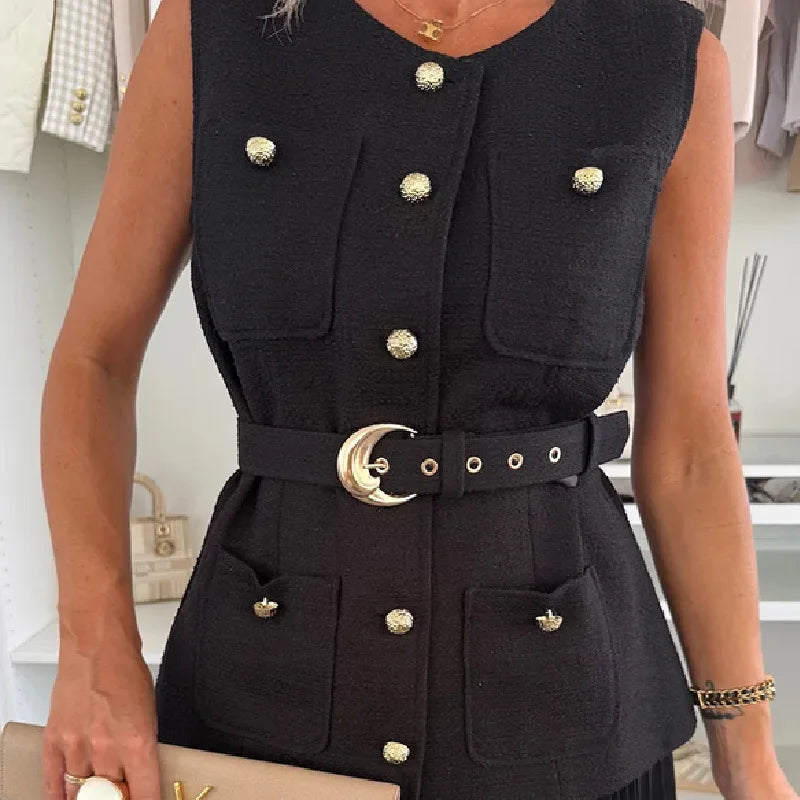 Elegant Long Dresses 2 Piece Set Women Summer Autumn Top Single Breasted Tweed Jacket A Line Chiffon Maxi Skirts Suits Outfits