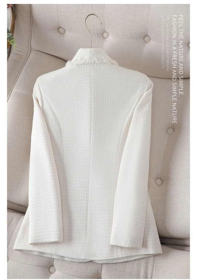 Blazer Women New Fashionable Elegant All-match Simple Classic Design Casual Office Lady Button Temperament Thin Coat