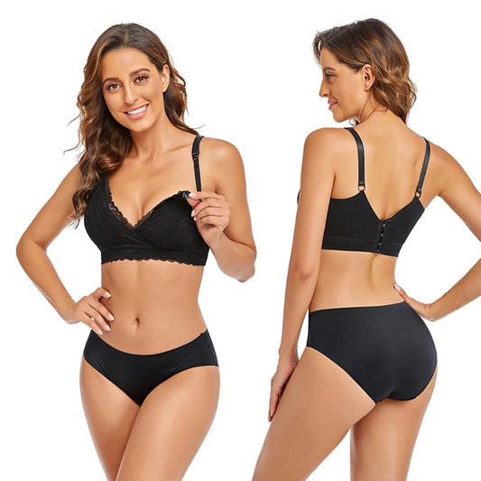 Maternity Nursing Bras Women Lace Breastfeeding Bra Removable Padded Pregnancy Women Underwear Tops Soutien Gorge Allaitement