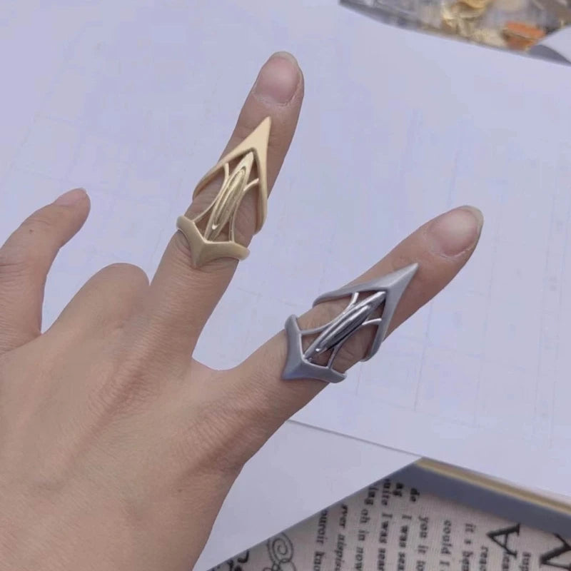 Advanced Hollow Ring Jewelry Aesthetic Open Rings Dinner Party Rings DropShip