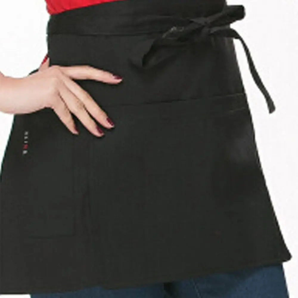 Kitchen Short Half Waist Apron Women Waitress Antifouling Work Bar Pub Cafe Cooking Men Short Half Apron Aprons Cleaning Tools