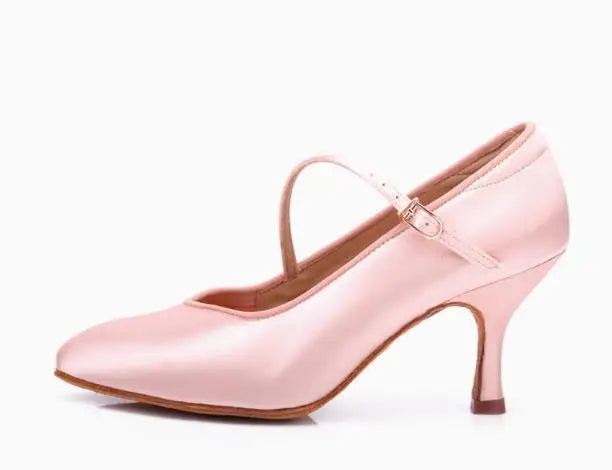 Sneakers Latin Dance Shoes Brand Women High Quality Satin Ladies Aerobics Girl Buckle Dancing SALSA BDD 138 Cowhide Sole White