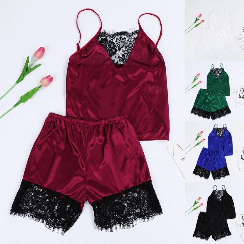 Women's Pajamas Sleepwear Home Clothes Wear for Women Sleep Nightwear Sexy Lingerie 2021 Nightie with Shorts Underwear Nightgown