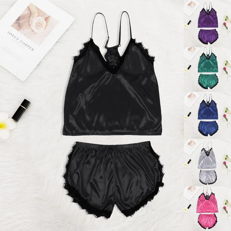 Women's Pajamas Sleepwear Home Clothes Wear for Women Sleep Nightwear Sexy Lingerie 2021 Nightie with Shorts Underwear Nightgown