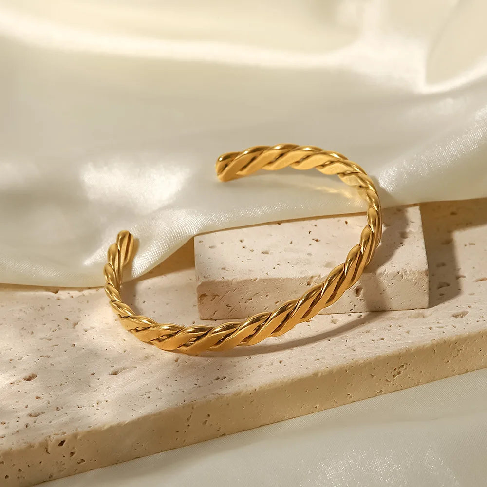 Fashion Punk Cuff Bangles For Women Dainty Zircon Inlaid Bohemia Indian Bracelets & Bangles Women's Female Cute Ladies Jewelry