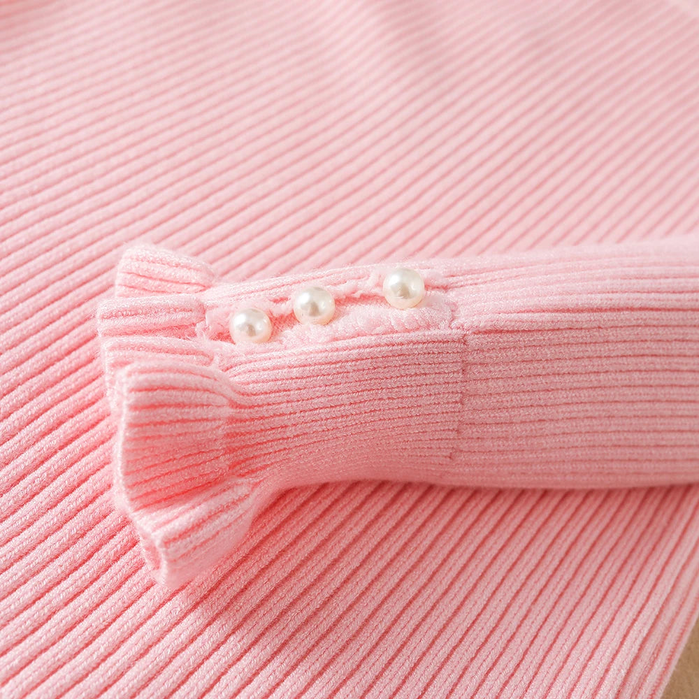 Girls Sweater 2025 New Winter Children Clothes Kids Tops Warm Knitwear Kids Sweater Baby Girls Turtleneck Sweaters