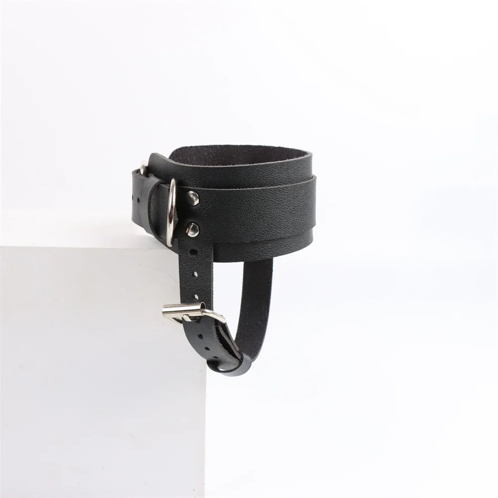 Ankle Belt Black Ankle Safety Belt Chain and Buckle Y2K Punk Style Women's Fashion Accessories Belt