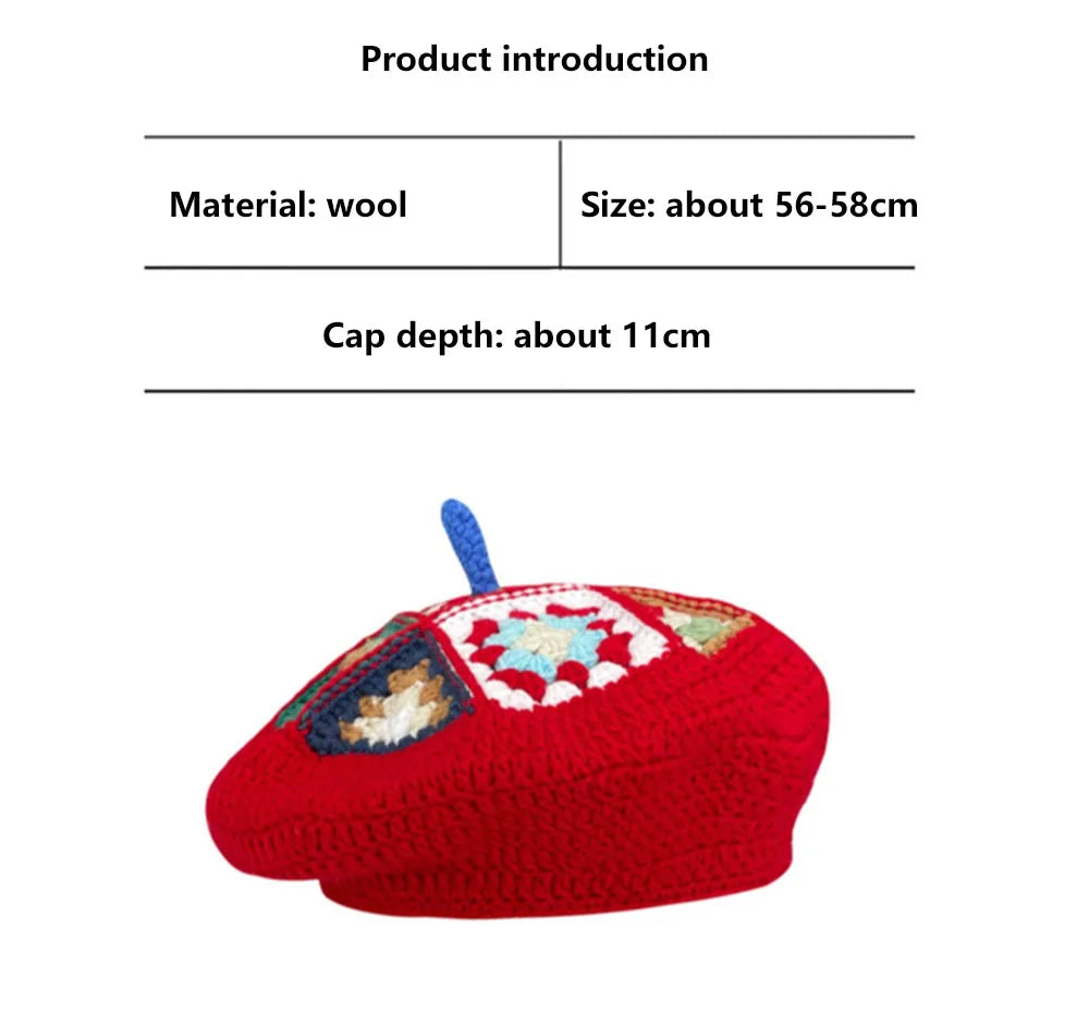Crochet hat hats for women berets winter hats woman vintage beret hat women luxury woman hat new in hat Ladies hat mushroom hat