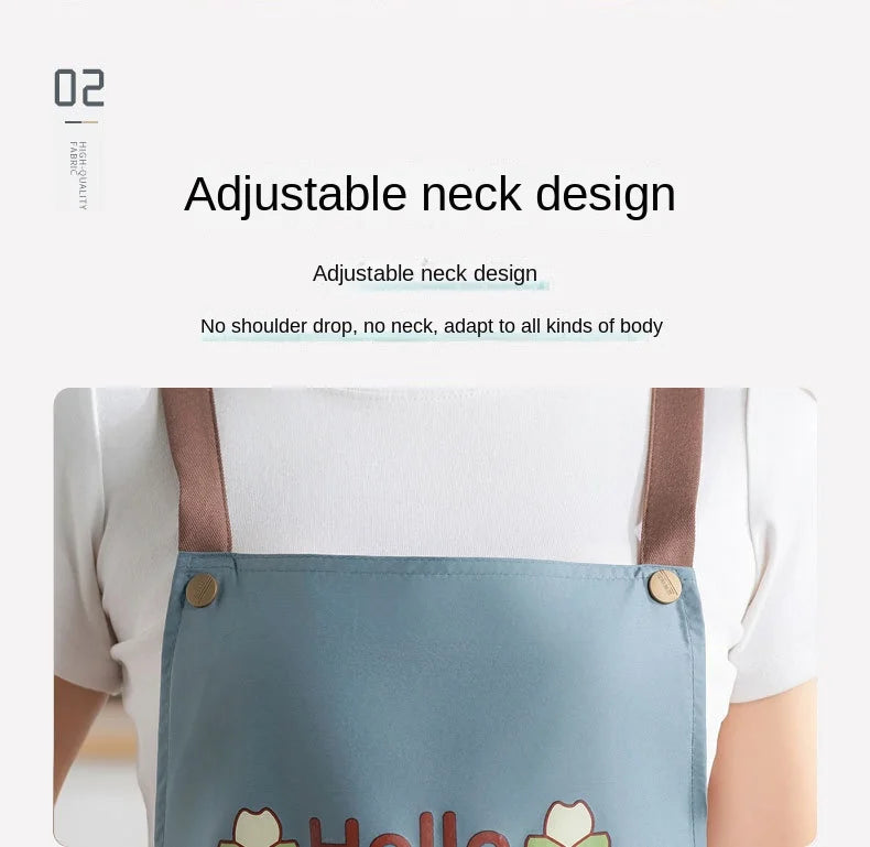 Kitchen Apron Waterproof Oilproof Convenient Pocket Chef Cooking Apron Men Women Barista Manicurist Work Aprons Waiter Uniform