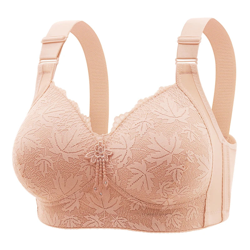 New Lace Printed Comfortable Oversized Maternity Breastfeeding Underwear With Adjustable Seamless Breathable Sexy Women's Bra