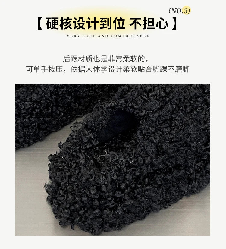 Shoes Woman 2025 Cover Toe Slippers Casual Platform Fur Flip Flops Pantofle Luxury Plush New Slides Shoes Woman 2024 Plush Slipp