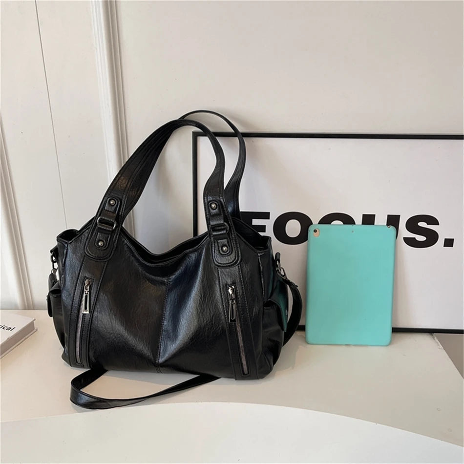 Female Handbag Large Capacity Shoulder Bags Big Stylsih Tote Bag Ladies Soft Leather Hobos Messenger Bags Women Shopper Bag Sac