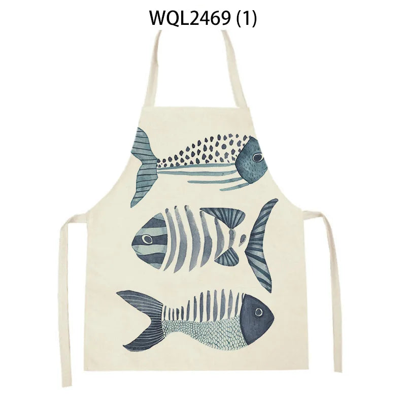 Kitchen Aprons for Women Linen Bibs Household Cleaning Apron Home Waterproof Chefs Cooking Baking Apron for Child