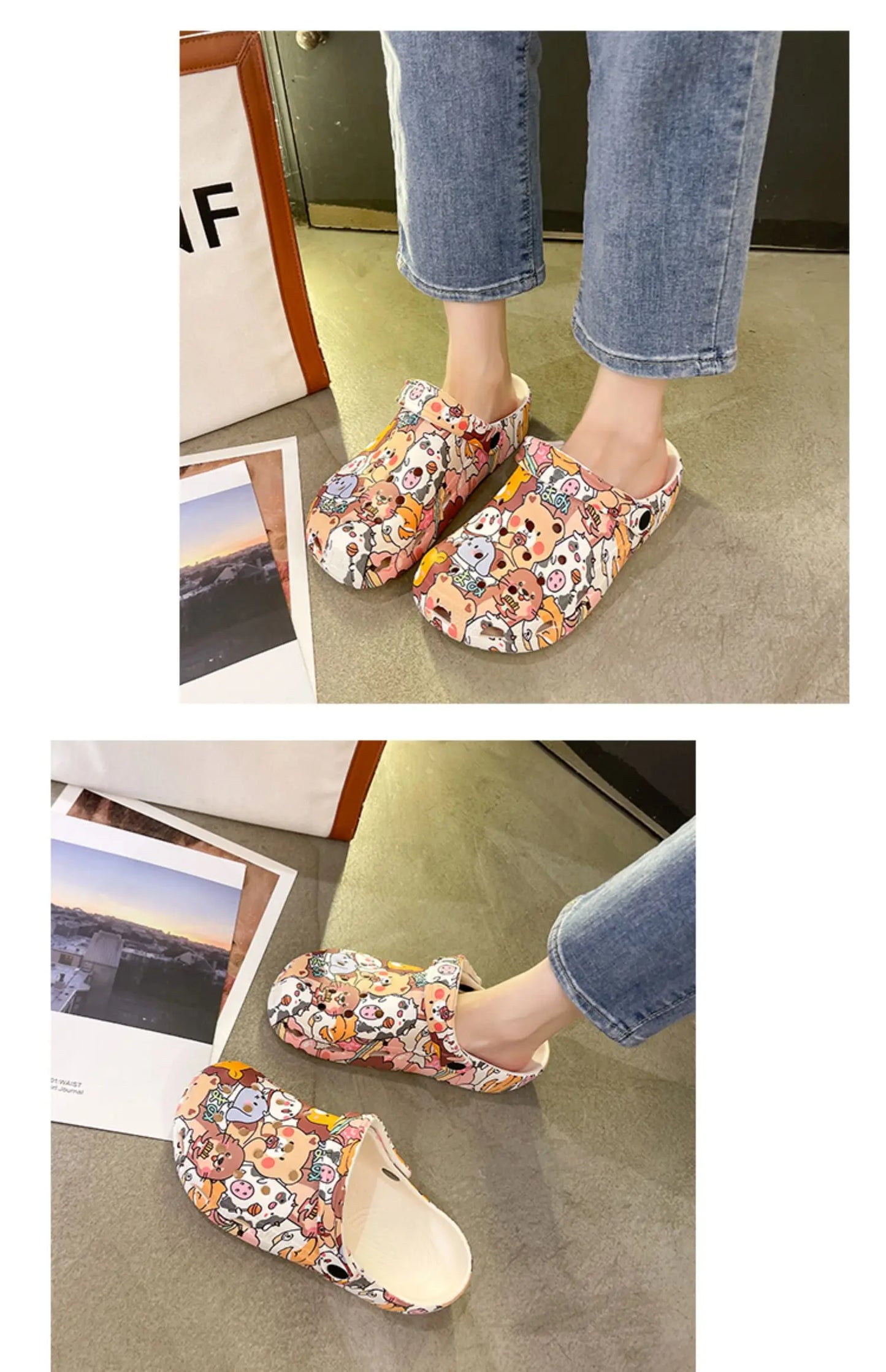 Slippers Casual Summer Women's Shoes Cover Toe Platform Shale Female Beach Slides Luxury Flat Sabot Fashion House Slippers Platf