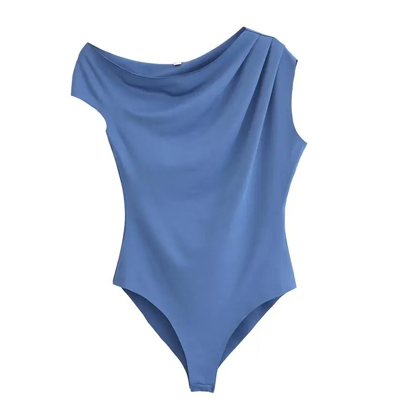 Bodysuits Summer Women's 2025 New Elastic Tight-Fitting Jumpsuit Chic Elegant Holiday Women Bodysuits Fashion Youth Jumpsuit