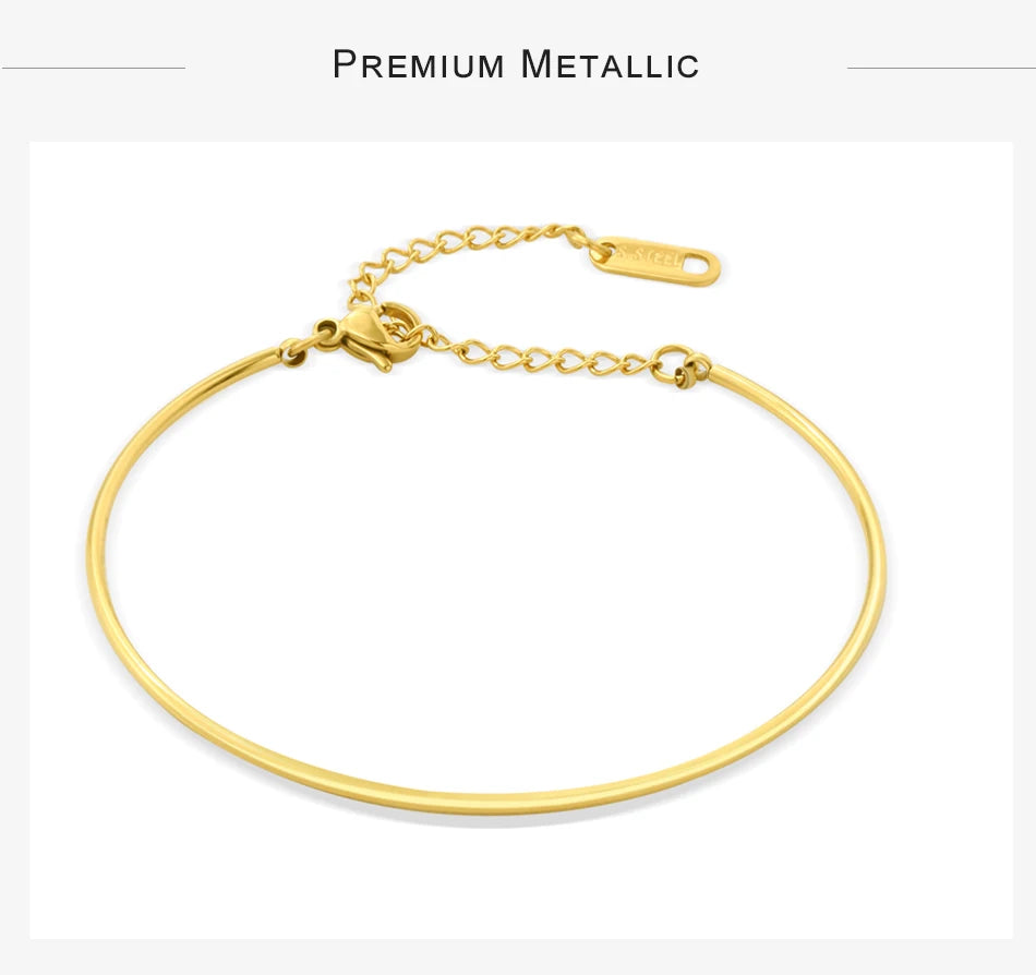Bohemian Geometric Bangles for Women Gold Plated Stainless Steel Fashion Design Do Not Fade Bangle Bracelets Jewelry Gifts