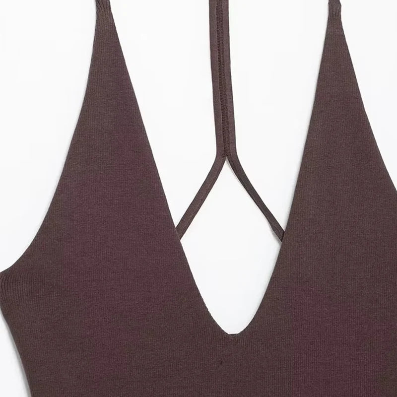 Women Sling Bodysuit Sexy Sleeveless Body Top Female Fitting Bodysuit 2025 Summer Fashion Streetwear Woman Jumpsuit Tops