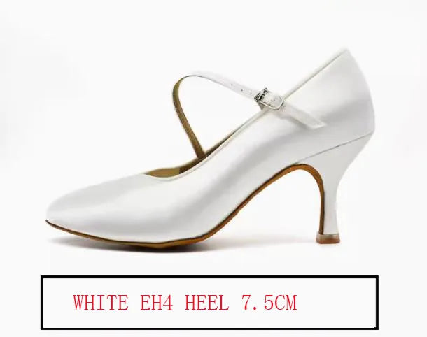 Sneakers Latin Dance Shoes Brand Women High Quality Satin Ladies Aerobics Girl Buckle Dancing SALSA BDD 138 Cowhide Sole White